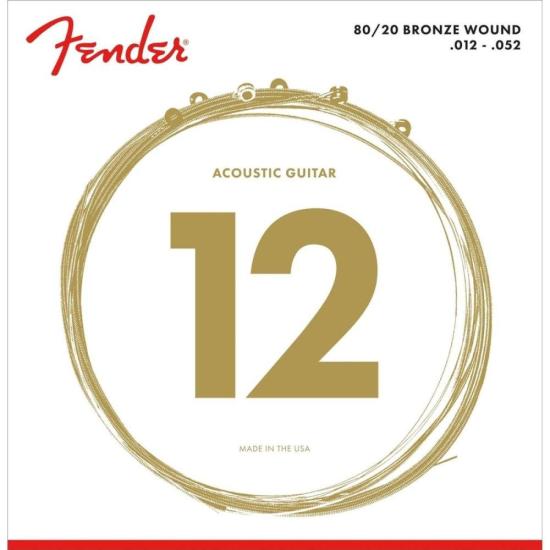 Encordoamento Fender 70L .012 Para Violão Aço Bronze