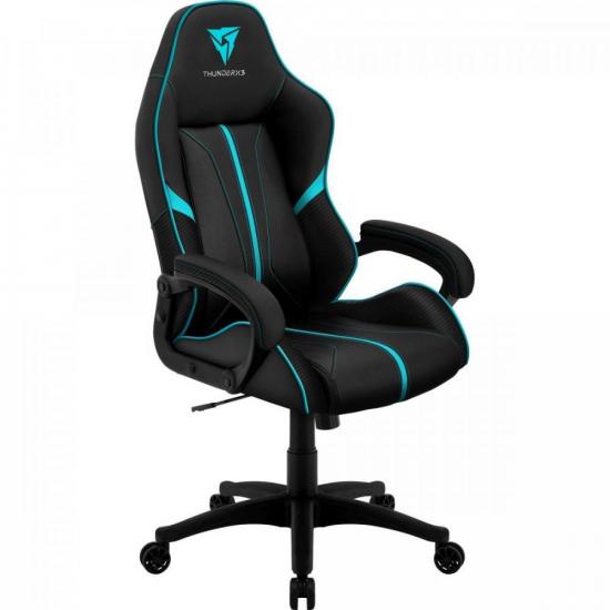 Cadeira Gamer Profissional AIR BC-1 EN61867 Preta/Ciano THUNDERX3