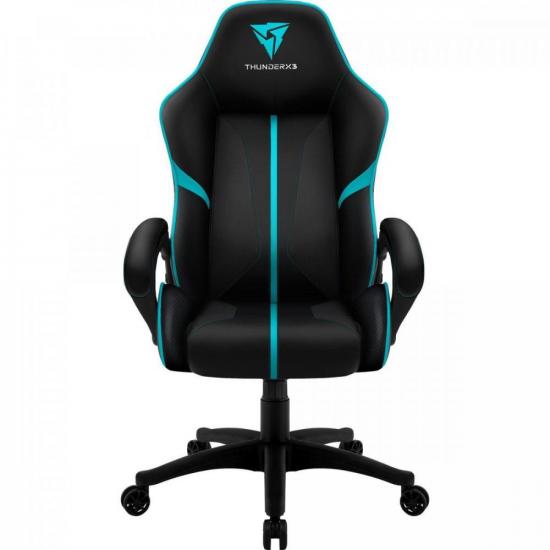 Cadeira Gamer Profissional AIR BC-1 EN61867 Preta/Ciano THUNDERX3