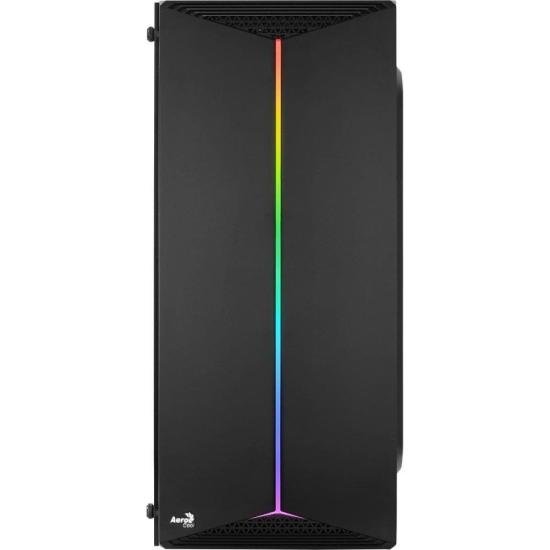 Gabinete Gamer Aerocool Split Preto RGB Lateral Vidro