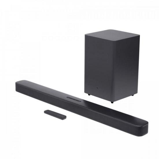Soundbar com Subwoofer 2.1 Bluetooth 300W Deep Bass Preto JBL