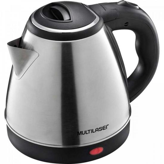 Chaleira Elétrica 1,8L Inox 1500W 220V BE008 Preta/Prata MULTILASER
