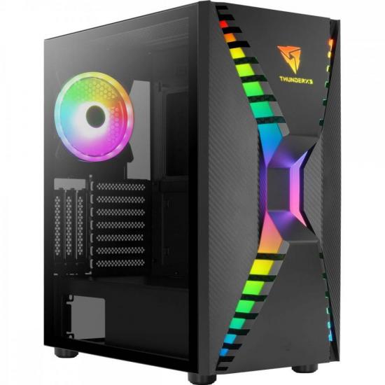 Gabinete Gamer ThunderX3 Cronus Preto RGB