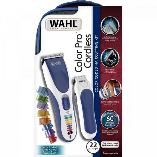 Kit Máquina de Corte e Aparador Wahl Color Pro Cordless