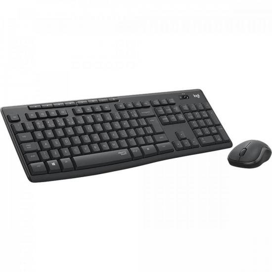 Kit Teclado e Mouse Logitech MK295 Sem Fio Preto