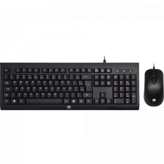 Teclado e mouse USB Gamer KM100 Preto HP