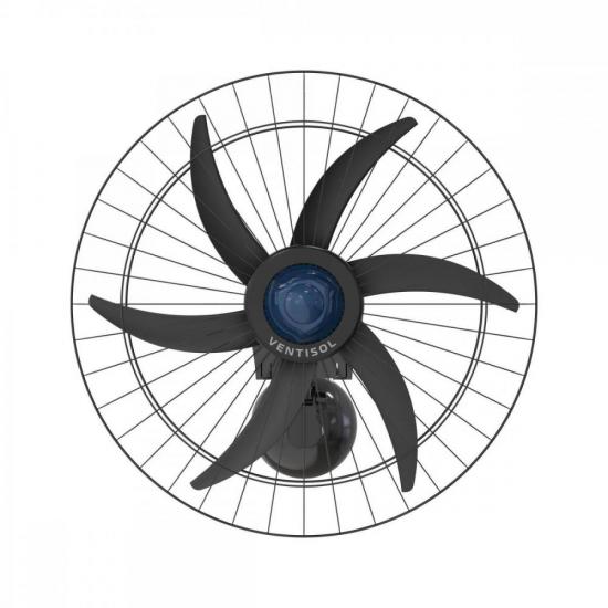 Ventilador Parede 60cm Turbo 6 Pás Bivolt STEEL Preto VENTISOL