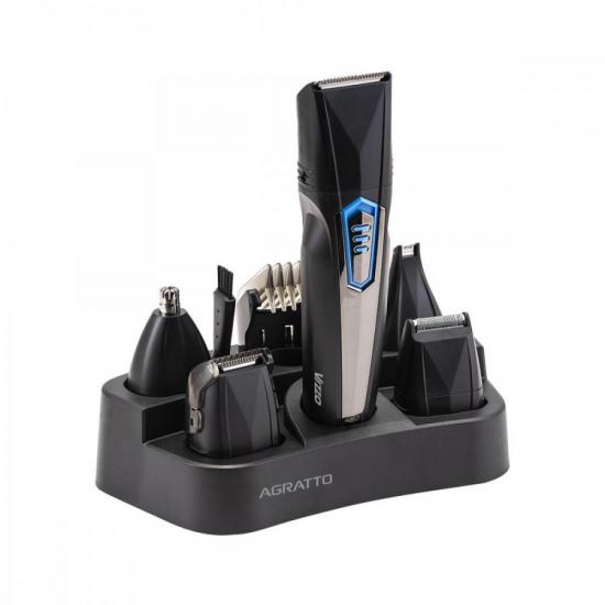 Aparador de Pelos Agratto VIZZO AP-03 7 em 1 Preto Bivolt