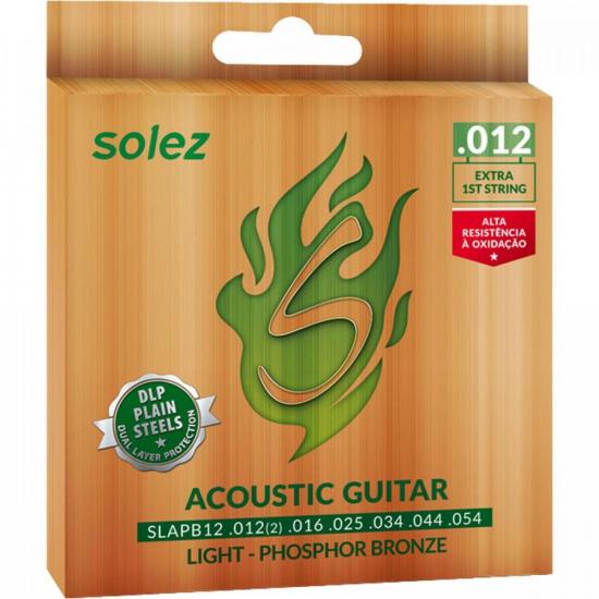 Encordoamento Violão Aço SOLEZ SLAPB12 012 Phospor Bronze