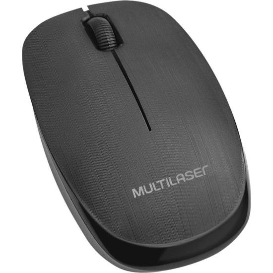 Mouse Sem Fio/USB Multilaser Standard 1200DPI Preto