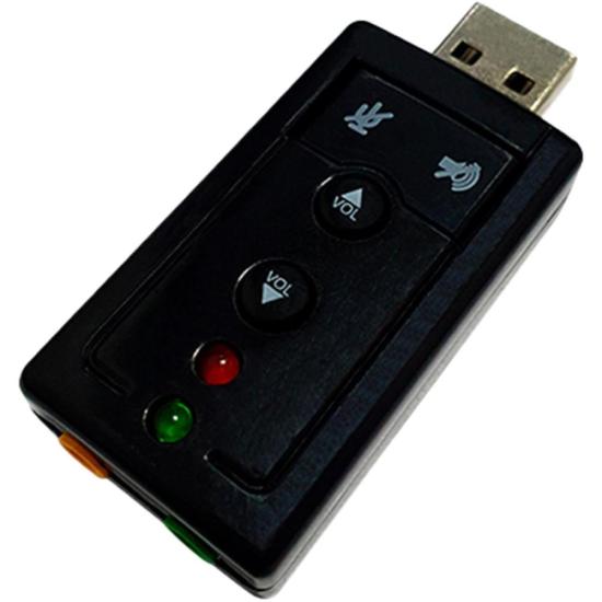 Adaptador USB Para Fone e Microfone 7.1 5+