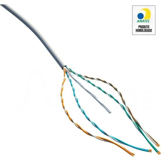Cabo de Rede CAT.6 CM 305m Cinza Nexans - CX / 305