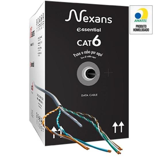 Cabo de Rede CAT.6 CM 305m Cinza Nexans - CX / 305