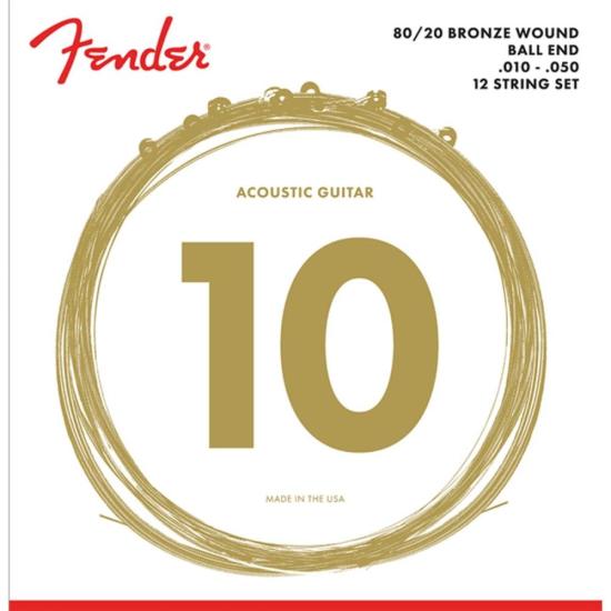 Encordoamento 010 Violão Aço 80/20 Fender Bronze