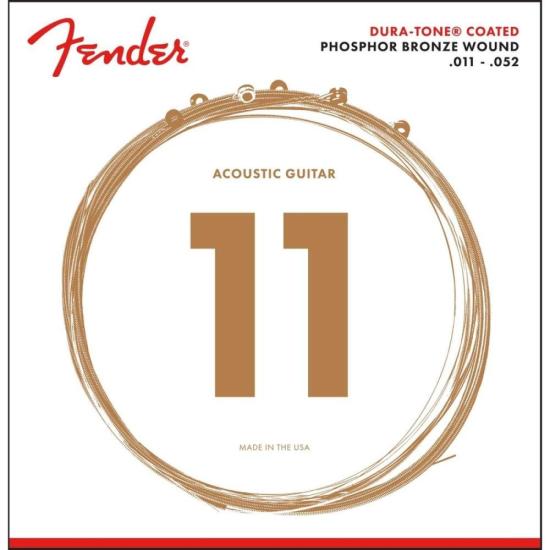 Encordoamento Para Violão Aço Fender 860CL 011 Bronze