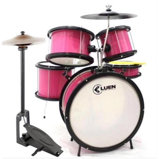 Bateria Infantil Luen Star Kids Rosa