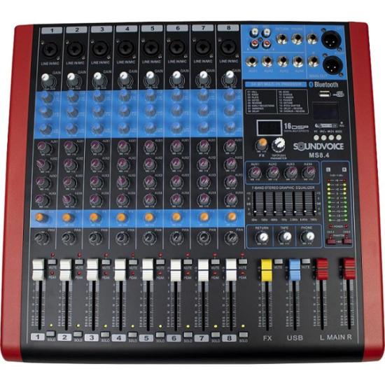 Mesa de Som Soundvoice MS8.4 EUX 8 Canais