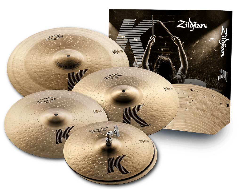 Kit de Pratos Zildjian K Custom Dark 14", 16", 18", 20" KCD900