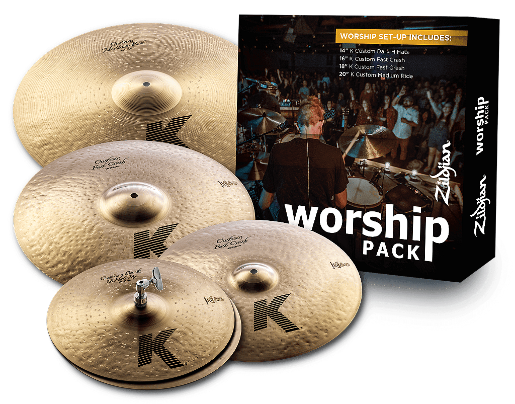 Kit de Pratos Zildjian K Custom Worship 14", 16", 18", 20" KC0801W