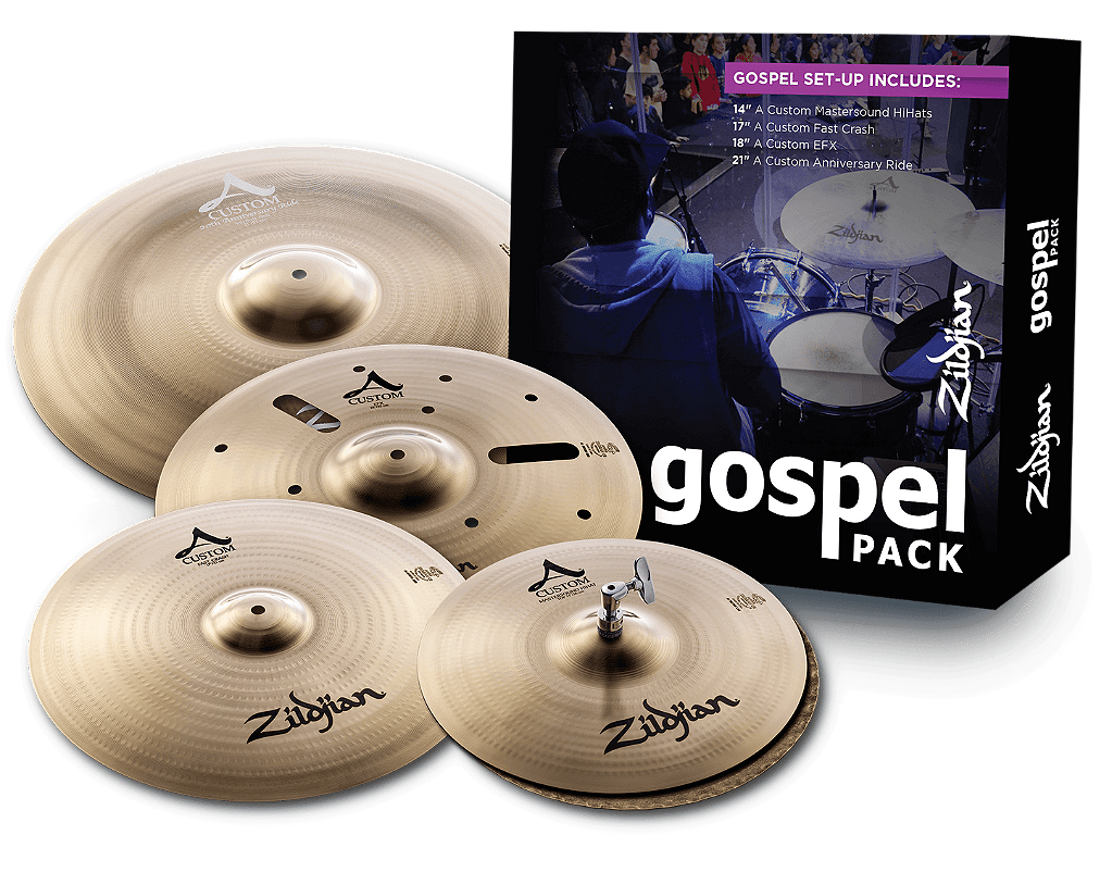 Kit de Pratos Zildjian A Custom Gospel 14", 17", 18", 21" AC0801G