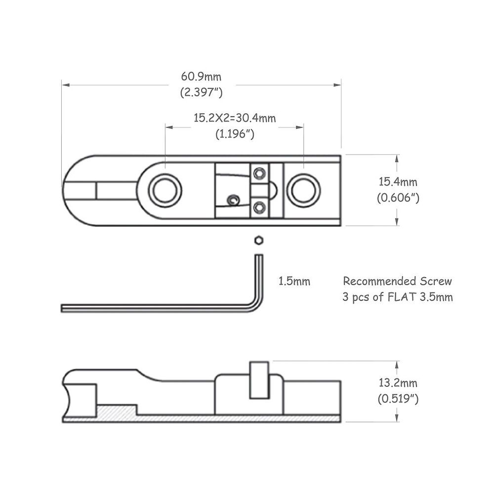 Ponte Para Baixo 5 Cordas Fixa Preta Spirit IDV-5B-BK1561
