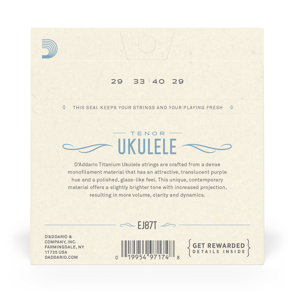 Encordoamento Ukulele Tenor D Addario Pro-Arté Titanium