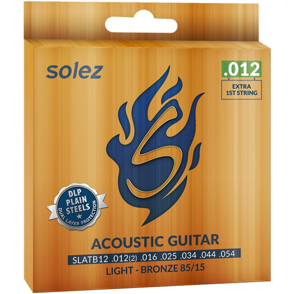 Encordoamento Solez Violão Aço 012 SLATB12 Bronze