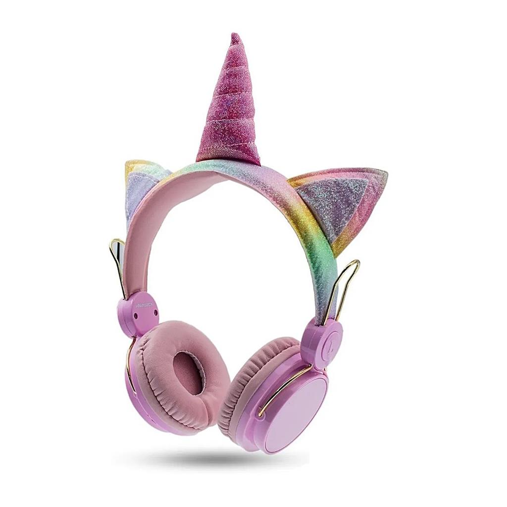 Fone De Ouvido Sem Fio Bluetooth Unicórnio Brilho EJ-052 H'Maston