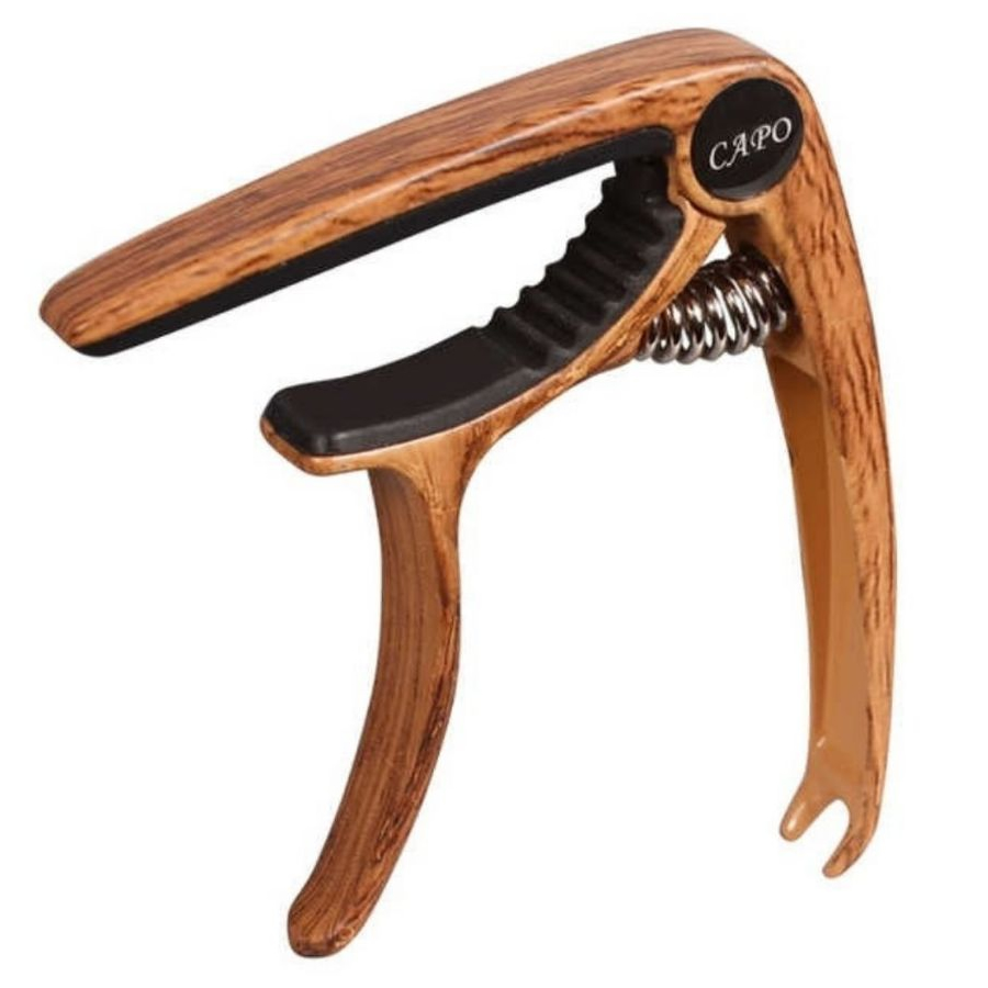 Capotraste Guitar Capo Sc-5 Alumínio Cor de Madeira