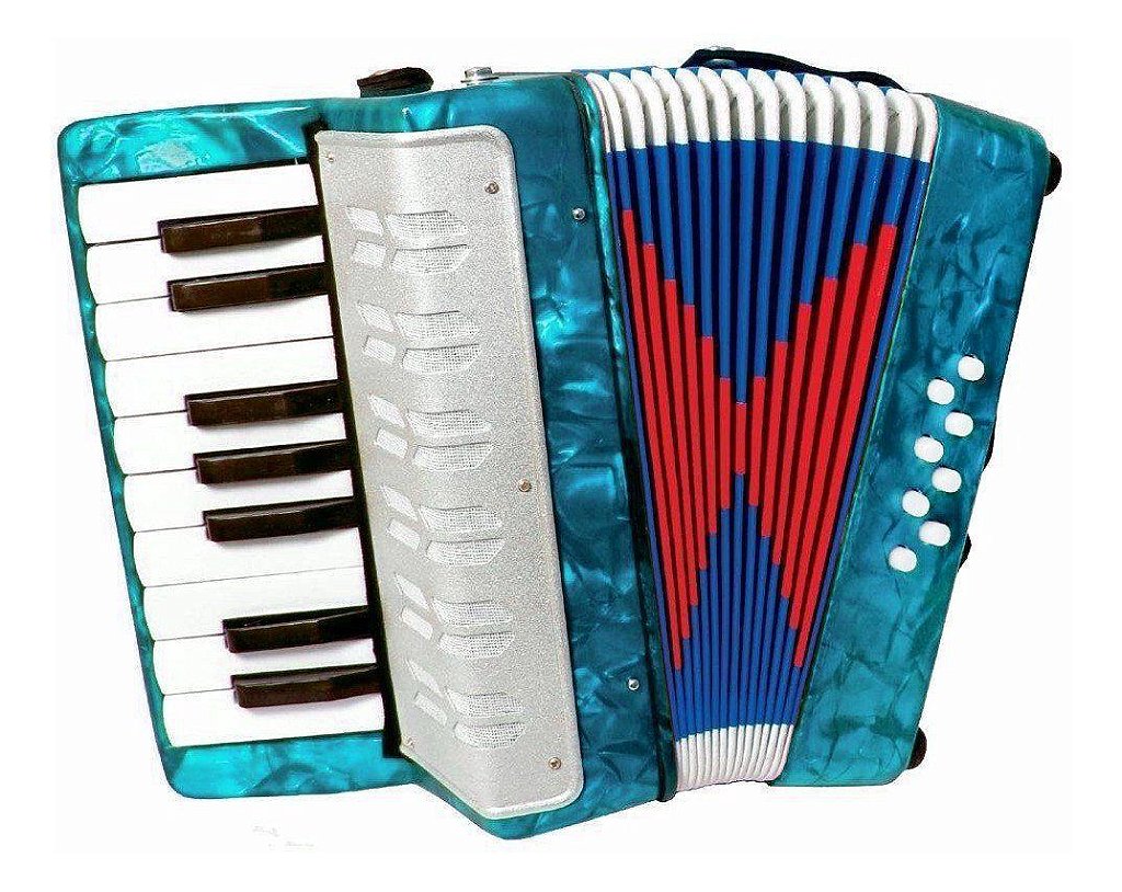 Acordeon Sanfona Infantil 8 Baixos Andaluz Ac-Kids Azul Gasolina