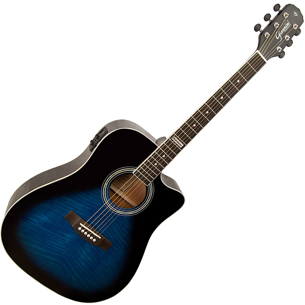 Violão Folk Eletroacústico Giannini GF1D CEQ DBB Dark Blue Burst