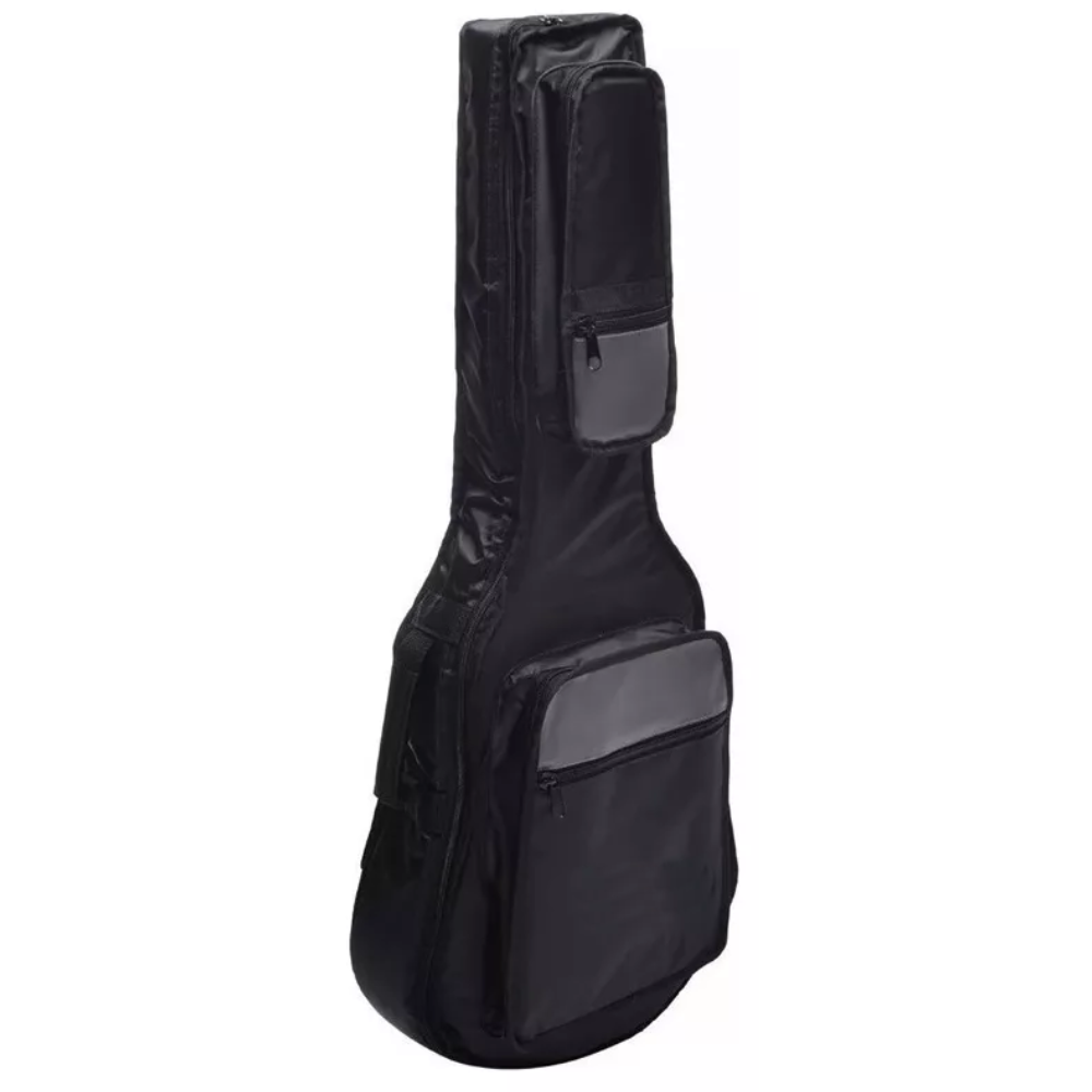 Capa Bag Violão Folk Acolchoada Premium Nylon 70 Cinza