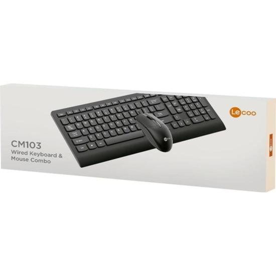 Kit Teclado e Mouse Lecoo CM103 USB Preto