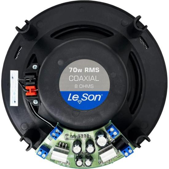 Kit Arandela Redonda 6" Leson 2LSREDPT 70W RMS Preta - PAR / 2
