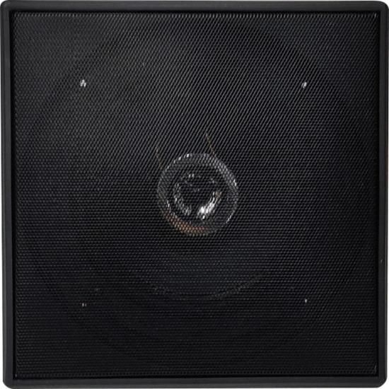 Kit Arandela Quadrada 6" Leson 2LSQUADPT 70W RMS Preta - PAR / 2