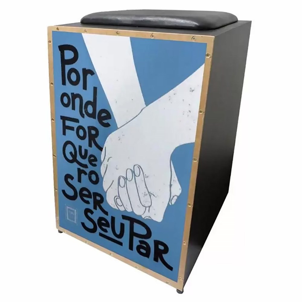 Cajon Jaguar Eletroacustico COR009EQ Por Onde For...