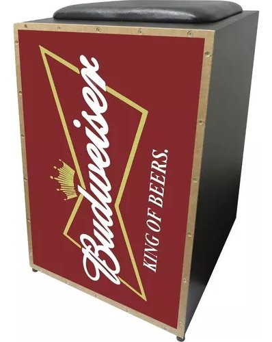 Cajon Acústico Inclinado Jaguar Cj1000 K2 Budweiser + Capa