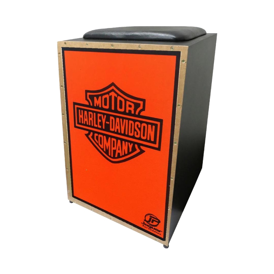 Cajon Acústico Jaguar Linha K2 Harley Davidson Laranja