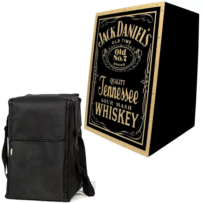 Cajon Inclinado Acústico Jaguar Jack Daniels + Capa