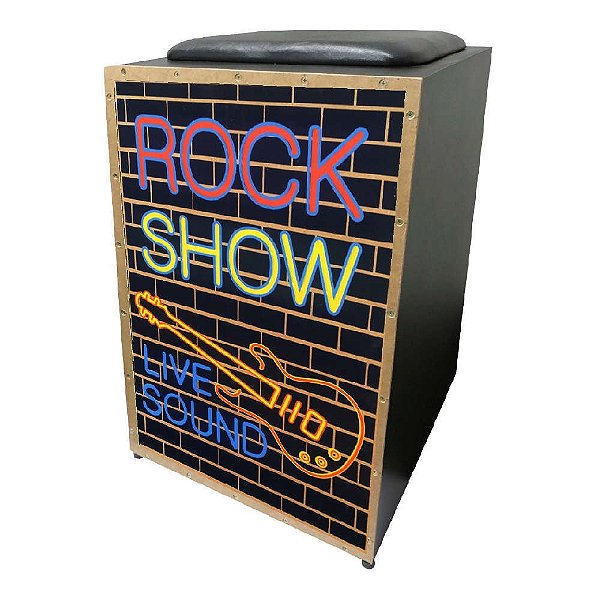 Cajon Inclinado Elétrico Jaguar CJ1000 Rock Show + Capa