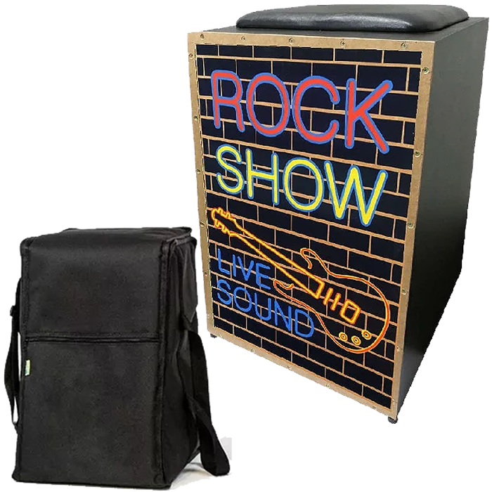 Cajon Inclinado Elétrico Jaguar CJ1000 Rock Show + Capa