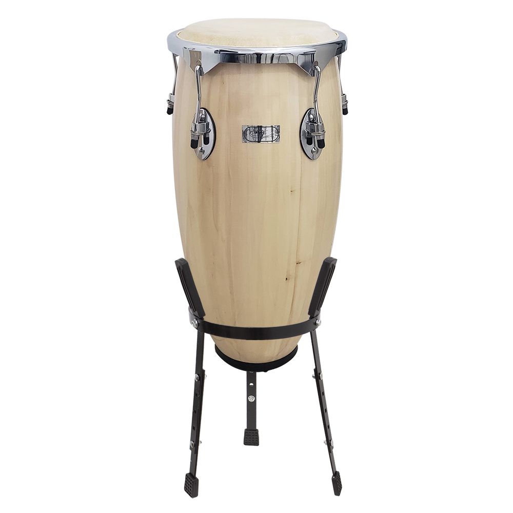 Conga 11” Natural Ferragem Cromada Com Suporte New York