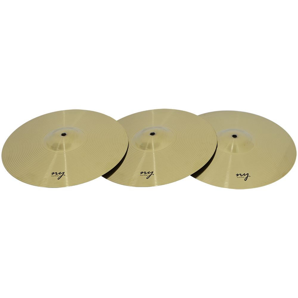 Kit 3 Pratos De Condução Para Bateria 20" Liga De Aço New York