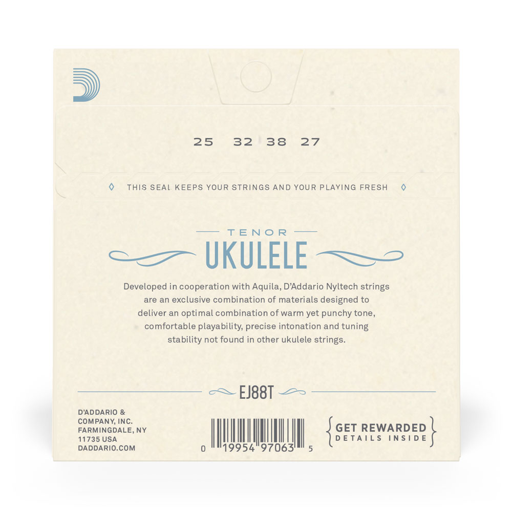 Encordoamento Para Ukulele Tenor D Addario Nyltech EJ88T