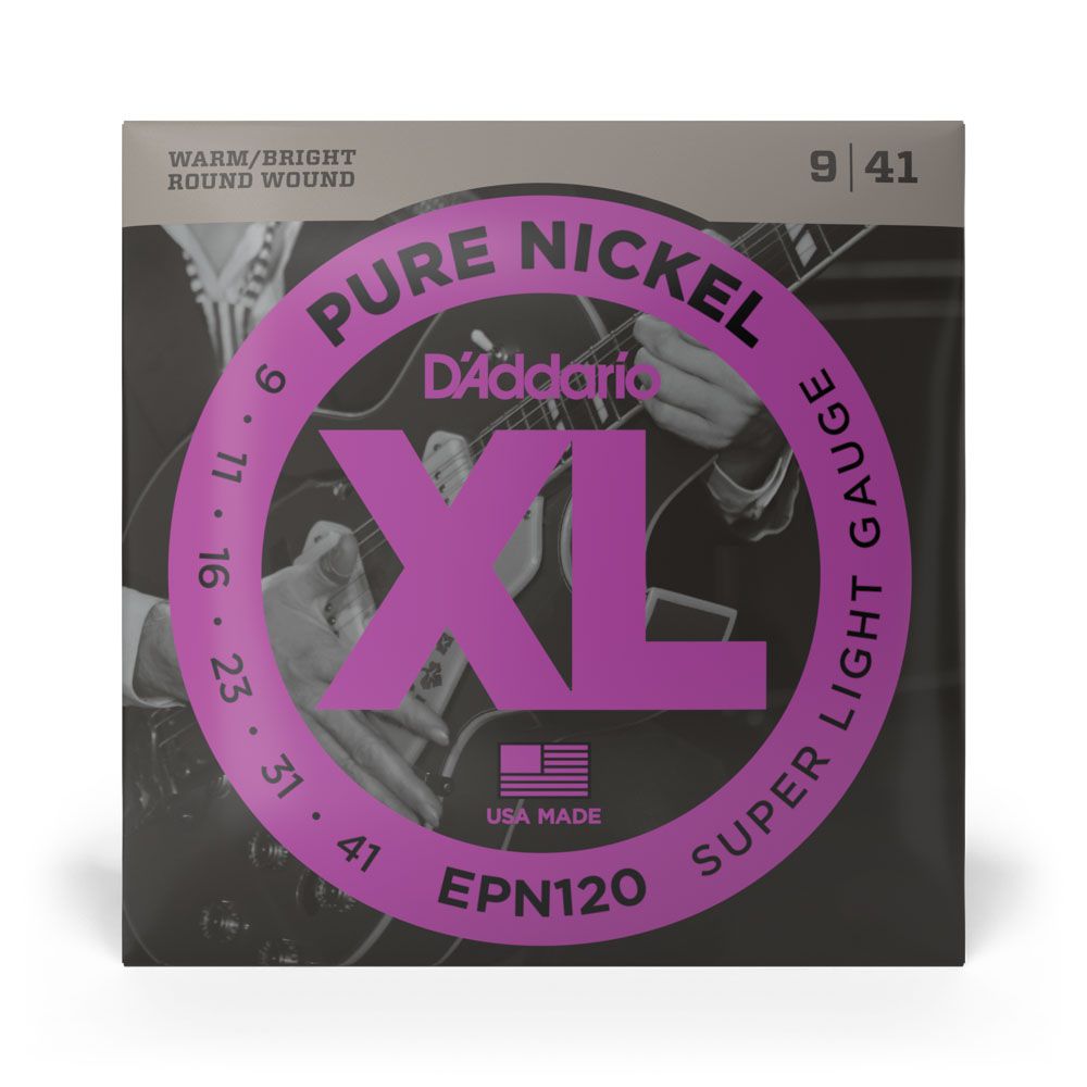 Encordoamento Guitarra 09-41 D Addario XL Pure Nickel EPN120