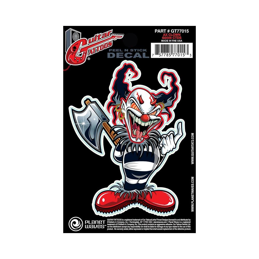 Adesivo Para Guitarra Axe Clown Tattoo D Addario GT77015