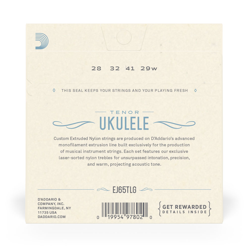Encordoamento Ukulele Tenor D Addario Pro-Arté Custom Clear