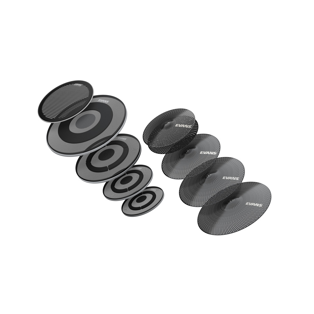Kit Completo Peles Rock Pratos Mudos Evans dB One
