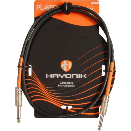 Cabo Para Instrumentos Player P10 x P10 1m Preto Hayonik