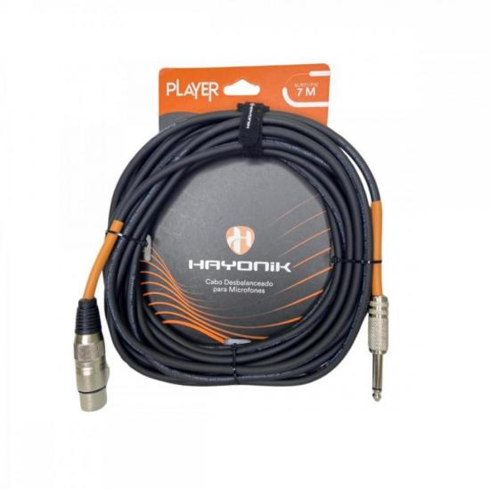 Cabo Para Microfone Player XLR(F) X P10 7m Preto Hayonik